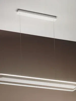LED závěsné světlo Antille, sklo, obdélník, Chrom Aktuální