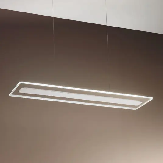 LED závěsné světlo Antille, Glas, obdélník, bílá Nejprodávanější