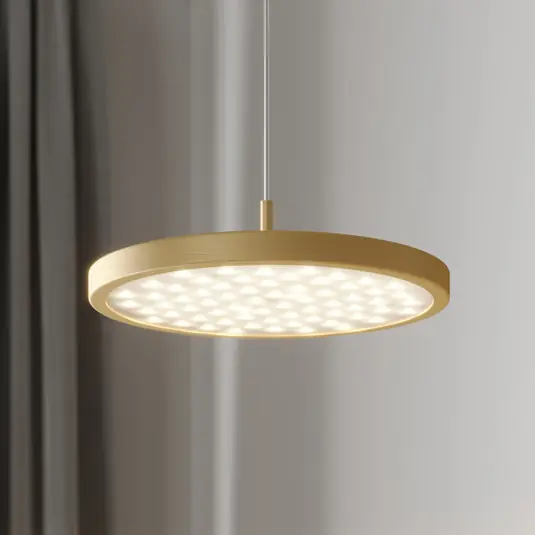 Quitani LED závěsné svítidlo Gion, 1 světlo, bílá/mosaz Nejlepší Cena