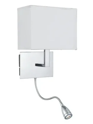 Nástěnné svítidlo 6519 s LED lampou na čtení, chrom Novinka