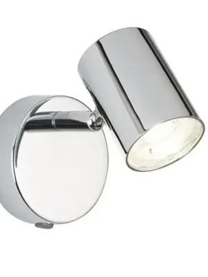 LED nástěnný spot Rollo, chrome s přepínačem Značkový