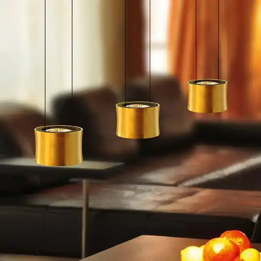 Nízká Cena BANKAMP Impulse závěsné světlo 3 zdroje zlatá