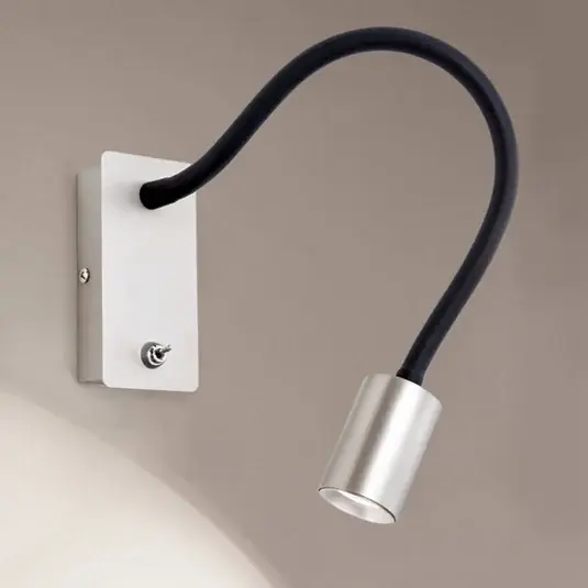 Horká Nabídka LED nástěnné světlo Kurt matný nikl s ramenem