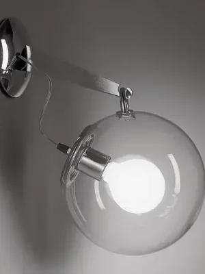 Artemide Miconos skleněné nástěnné světlo chrom Výprodej