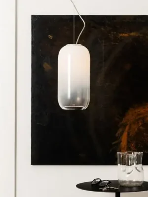 Cenově Výhodný Artemide Gople závěsné světlo, sklo, bílá/stříbrná