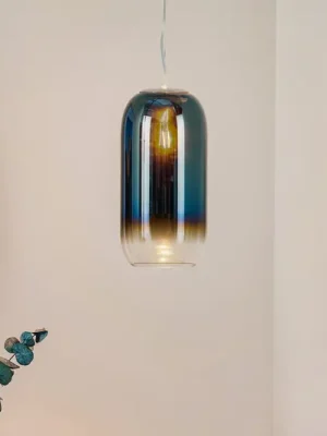 Časově Omezené Artemide Gople Mini závěsné světlo modrá/stříbrná