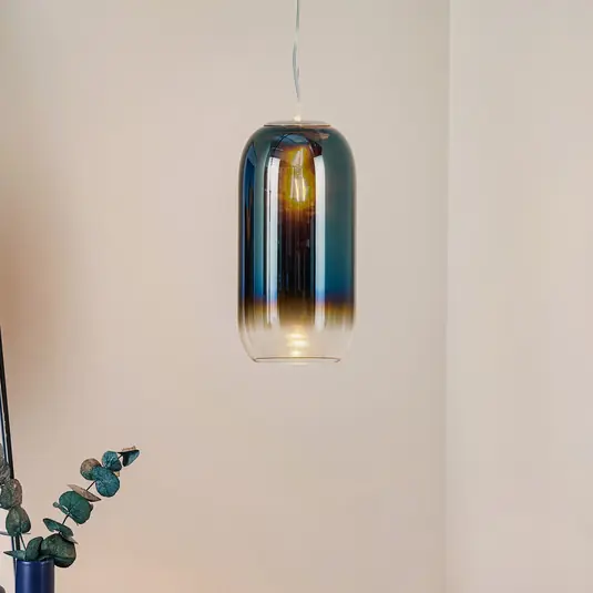 Časově Omezené Artemide Gople Mini závěsné světlo modrá/stříbrná