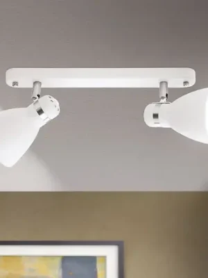 Nová Kolekce Stropní reflektor School, dva zdroje, bílá