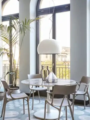 Ověřený Kartell Small FL/Y LED závěsné světlo, bílá matná
