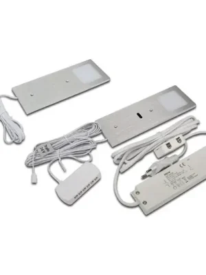 Nízká Cena LED podhledové světlo Eco-Pad F 2ks 3000K hliník