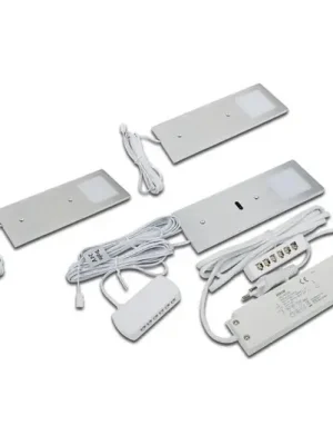 Originální LED podhledové světlo Eco-Pad F 3ks 3000K hliník