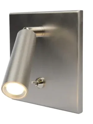Vysoce Kvalitní Světlo na čtení BL1-LED, zapuštěné/zapuštěné, vypínač, ocel