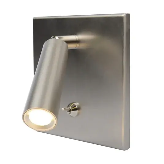 Vysoce Kvalitní Světlo na čtení BL1-LED, zapuštěné/zapuštěné, vypínač, ocel