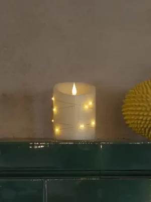 LED vosková svíčka krémová Barva světla jantarová Výška14cm Objednat Nyní