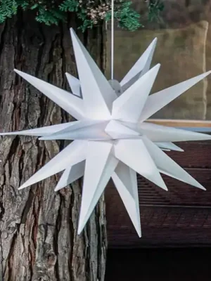 Horká Nabídka STERNTALER LED hvězda, bílá, Ø 25 cm, IP44, baterie