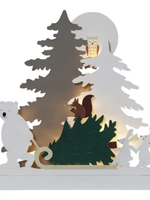 LED dekor světlo Forest Friends, medvěd se saněmi Omezená Nabídka
