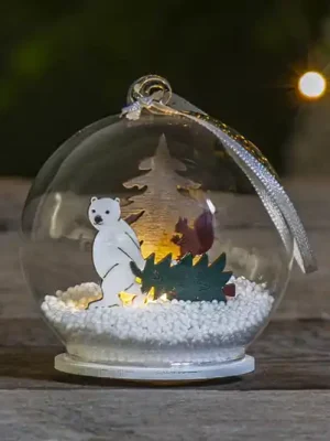 Top Prodej LED koule Forest Friends lední medvěd strom