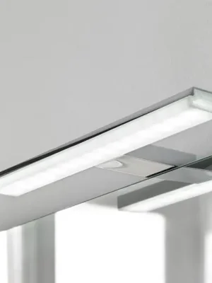 Aktuální LED zrcadlové světlo Pandora, chrom, šířka 20,8 cm