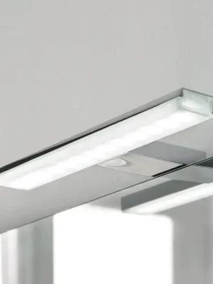 LED zrcadlové světlo Pandora, chrom, šířka 30,8 cm Zlevněný
