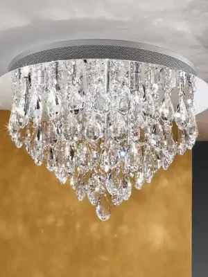 Stropní svítidlo Celeste s krystaly K9, Ø45cm chrom Nejlepší Cena