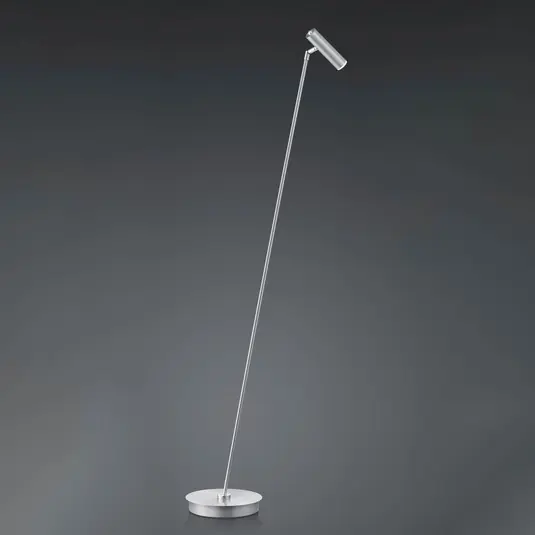 LED stojací lampa Tom, stmívatelná, nikl Novinka