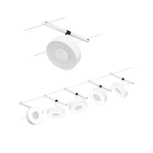 Cenová Bomba Paulmann Circle LED lankový systém 5 zdrojů bílá