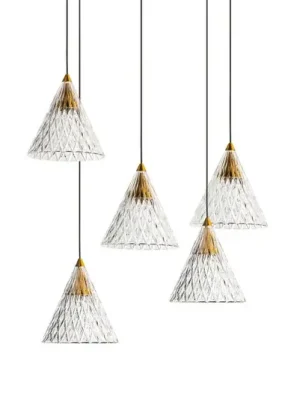 Zlevněný LEDS-C4 Veneto LED závěsné nástavba 5 zdroje zlatá