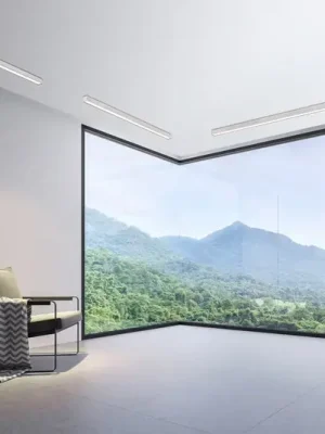 Odeslání Ihned PURE LED stropní svítidlo Lines, 110 cm, stříbrné, CCT, dálkové ovládání