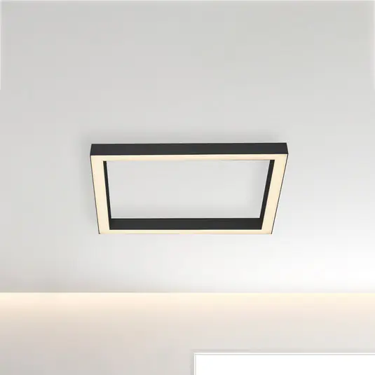 Vrácení Zdarma Stropní svítidlo LED PURE Lines, 55x55 cm, antracit, CCT, dálkové ovládání