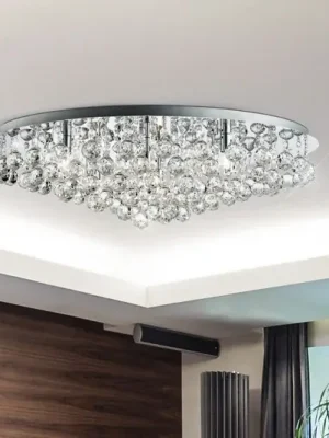 Stropní svítidlo Hanna chromované skleněné křišťálové koule 80 cm Bezpečná Platba