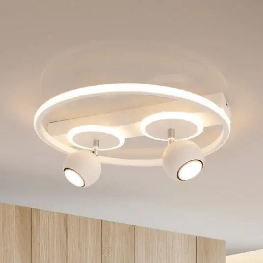 Odeslání Ihned LED stropní světlo Ronda, bílá, dva zdroje