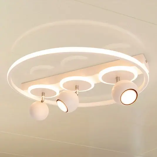 LED stropní světlo Ronda, bílá, tři zdroje Top Prodej