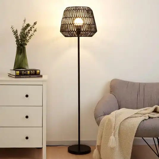 Dokud Zásoby Vydrží Pauleen Timber Pearl stojací lampa, pletivo