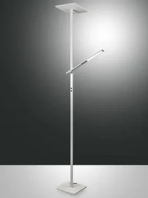 Super Cena Ideální stojací lampa LED s ramenem na čtení, bílá