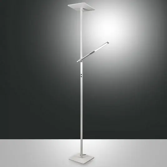 Super Cena Ideální stojací lampa LED s ramenem na čtení, bílá