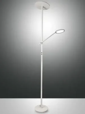 Stojací lampa Regina LED s ramenem na čtení, 2fl, bílá Nakupujte Hned
