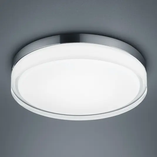 Poslední Šance Stropní svítidlo Helestra Tana LED, chrom, Ø 33 cm