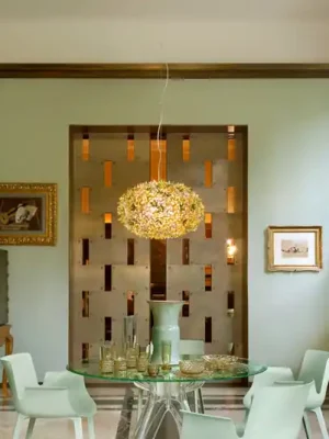 Originální Kartell Big Bloom LED závěsné světlo G9, zelená