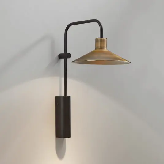 Omezená Nabídka Bover Platet A02 nástěnné světlo E14 vypínač mosaz