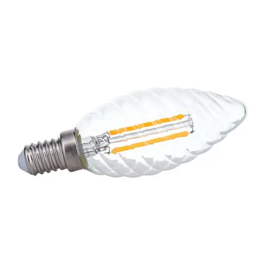 Must-Have LED žárovka-svíčka E14 3W 2700K filament kroucená