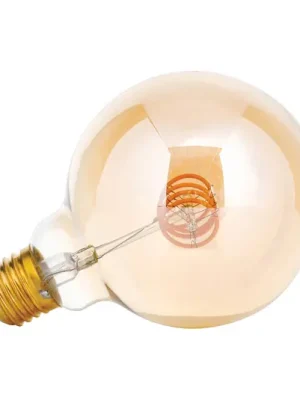 LED žárovka E27 G95 4 W jantar 2 200 K stmívatelná Super Cena