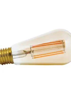 LED rustikální žárovka E27 ST64, 6W, jantar, 2200K Omezená Nabídka
