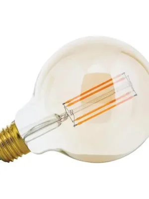 LED žárovka globe E27 G95 6W jantar 2200K stmívací Výprodej