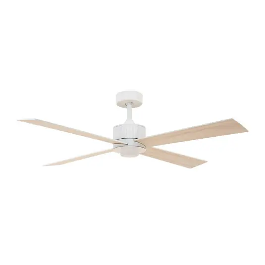 Levný Stropní ventilátor Beacon se světlem Newport, bílá/dub, tichý