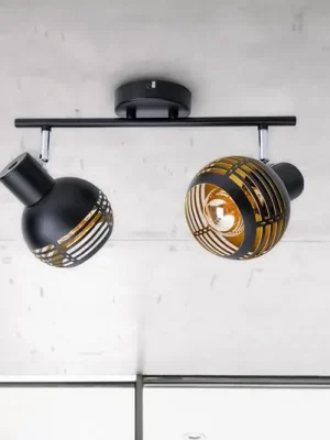 Stropní svítidlo Casco, dva zdroje, černá Tovární Cena