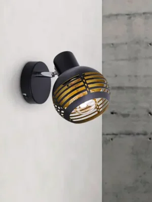 Nástěnné světlo Casco, jeden zdroj, černá Originální