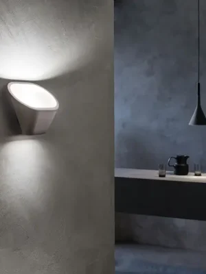 Foscarini Aplomb R7s nástěnné světlo z betonu, bílé Koupit Online