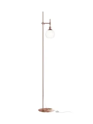 Stojací lampa Maytoni Erich, mosaz rosé, sklo/kov, 1 světlo. Horká Nabídka