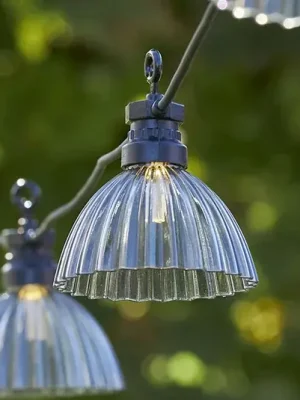 LED světelný řetěz Circus Shade s 12 stínidly šedá Super Cena