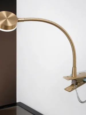 Tovární Cena LED svítidlo Mira, flexibilní rameno, zlaté